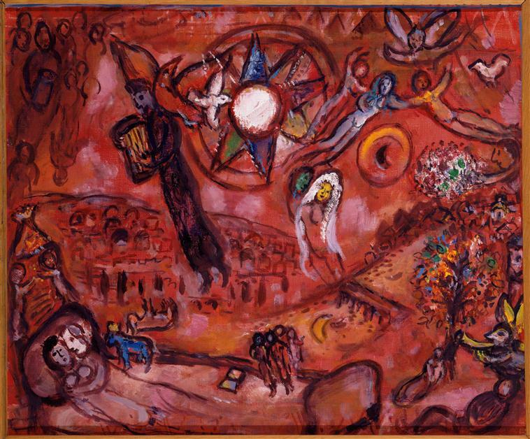 Song of Songs V Zeitgenosse Marc Chagall Ölgemälde